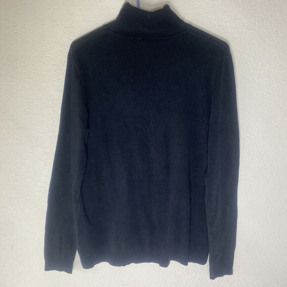 Chicos Silk Blend Turtleneck Sweater Womens Size 3 US 12 Black Capsule Minimalis - Picture 4 of 9